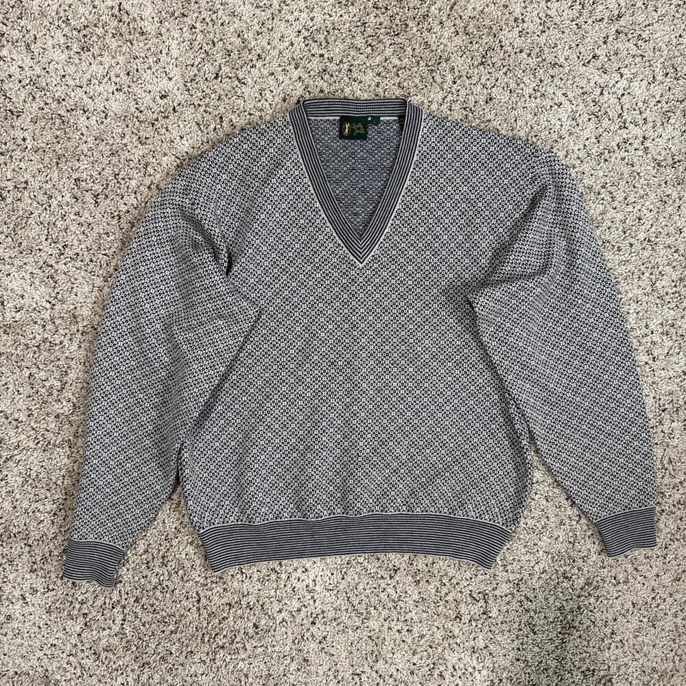 Unbranded Men's Grey and Blue Jumper